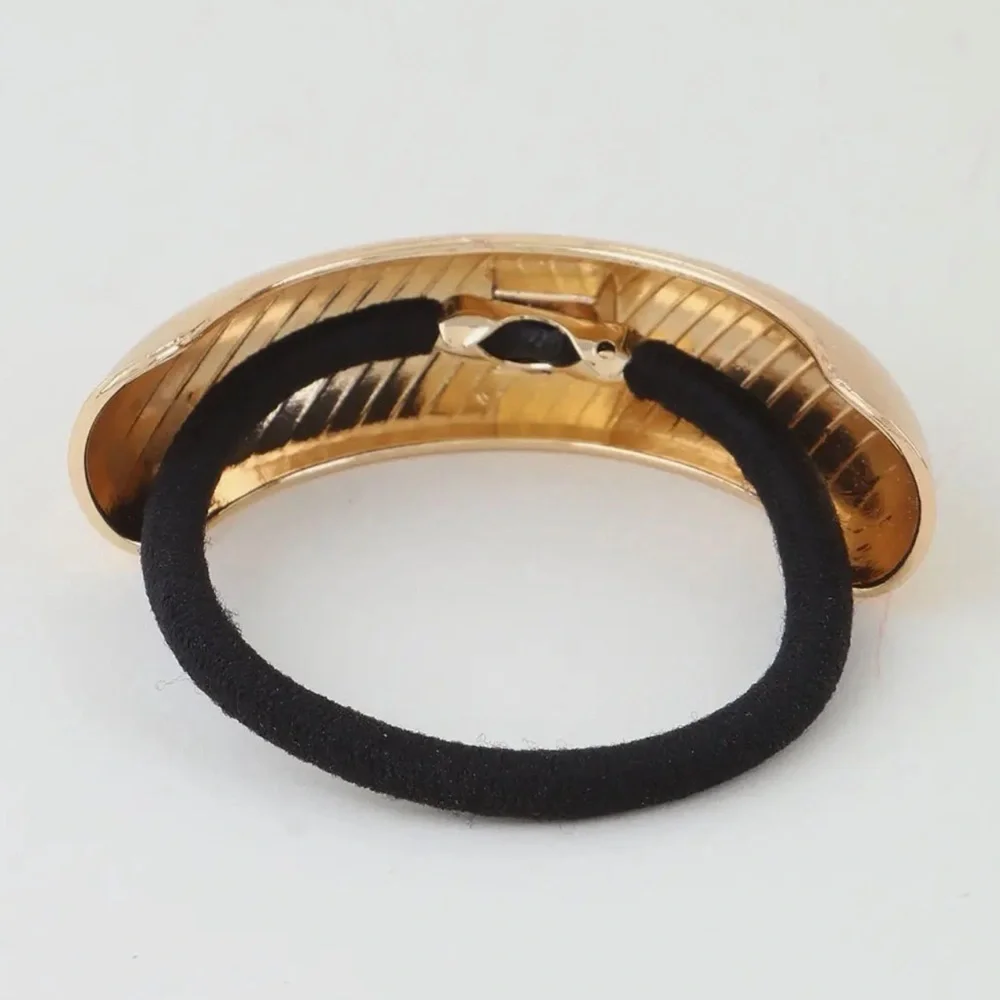 Gold Glossy Arch Pony Tie (3100)